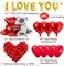 40 Pack Heart Balloons Kit with 1000 Dark-Red Silk Rose Petals Wedding Flower Decoration